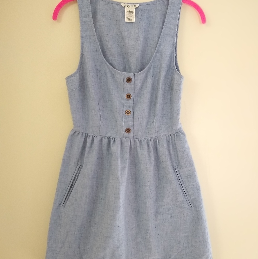 Urban Outfitters COPE Denim Linen Dress